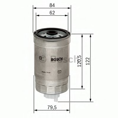 BOSCH - 1 457 434 435 - Фільтр паливний Isuzu Midi 2.0TD,Kia Pregio