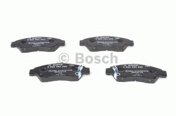 BOSCH - 0 986 494 299 - Гальмівні колодки дискові перед. Honda Civic IV/V 91-