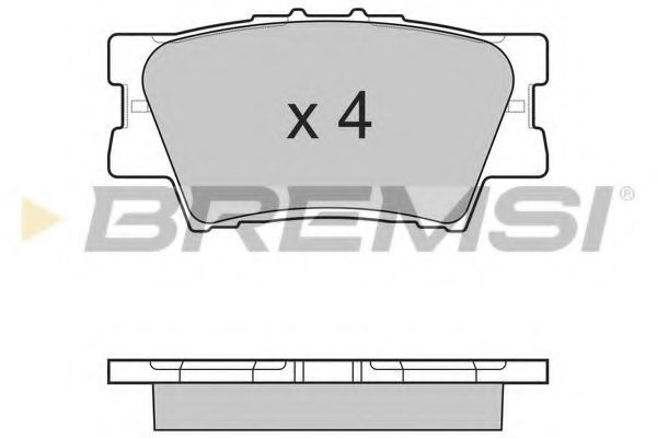 BREMSI - BP3252 - Тормозные колодки зад. Toyota RAV4 06- (akebono)