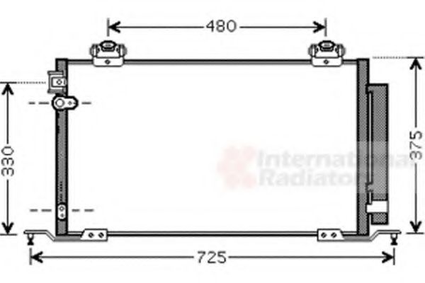 VAN WEZEL - 53005393 - Радіатор кондиціонера TOYOTA  AVENSIS 20/24 16V M/A 03- (вир-во Van Wezel)