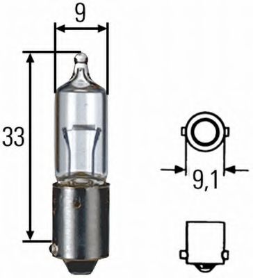 HELLA - 8GH 002 473-191 - Лампа 12V H10W 10W BA9s
