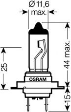 OSRAM - 64210-01B - Лампа фарная H7 12V 55W PX26d (1 шт) blister (пр-во OSRAM)
