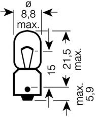 OSRAM - 3893-02B - Лампа вспомогат. освещения Т4W 12V 4W ВА9s (2 шт) blister (пр-во OSRAM)