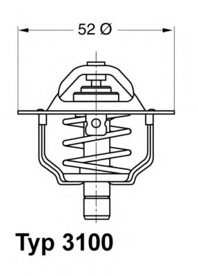 WAHLER - 3100.88D - Термостат Ford Sierra,Scorpio 2.0