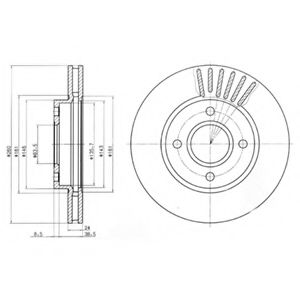 DELPHI - BG2699 - Диск гальмівний FORD Cougar/Mondeo/Scorpio "F D=260mm "93-00