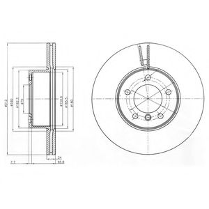 DELPHI - BG4172C - Диск гальмівний BMW 1(F20)/2(F22)/3(E90)/X1(E84) ''F D=312mm ''06>>