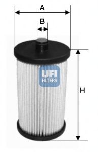 UFI - 26.012.00 - Фільтр паливний VW CRAFTER 2.5 TDI 06- (вир-во UFI)