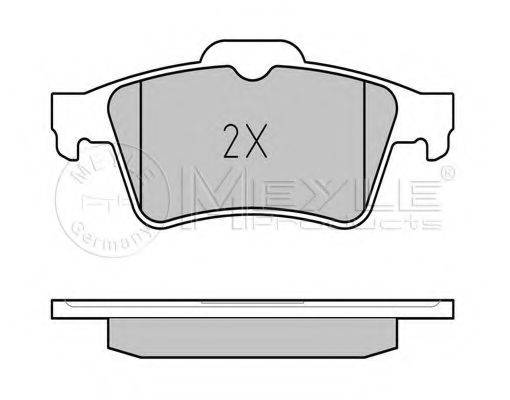 MEYLE - 025 234 8216 - Колодки тормозные дисковые задние  FORD TOURNEO CONNECT 02-13, NISSAN PRIMERA (P12) 02-н.в.