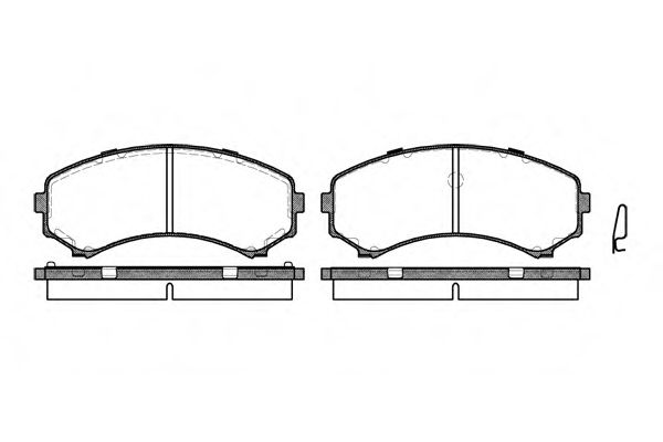 Гальмівні колодки дискові перед. Mazda Mpv I; Mitsubishi Grandis, Pajero  2.0D-4.5 12.90-