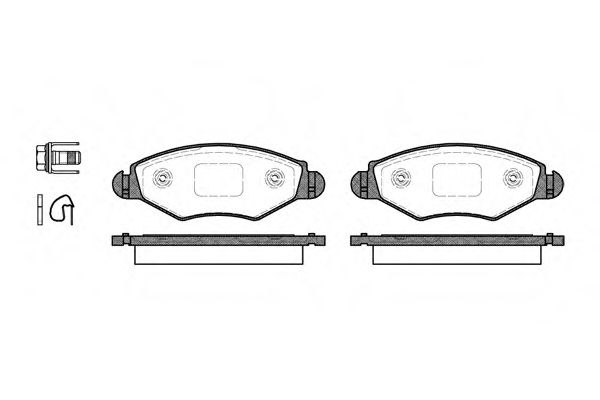 Гальмівні колодки дискові перед. PSA 206/306/Xsara/Renault Kangoo 05.93-
