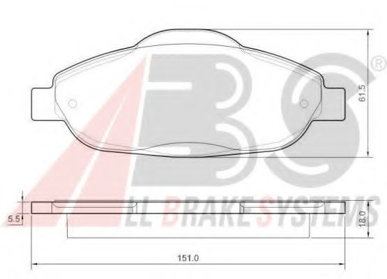 Гальмівні колодки дискові перед. Peugeot 308 1.2-2.0D 09.07-08.16