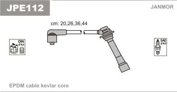 К-кт дротів високої напруги Mazda MX-5 I (NA)/MX-5 II (NB)/XEDOS 6 (CA) 90-05