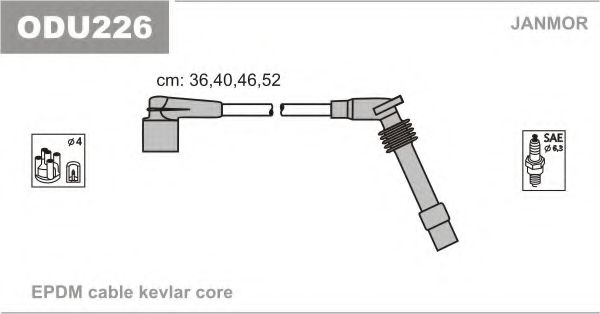 Провода в/в Opel Omega B 2.0 93-00/Vectra B 2.0