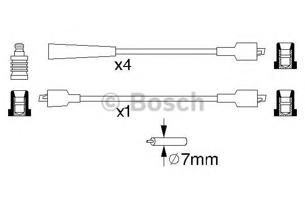 BOSCH - 0 986 356 828 - Дроти в/в ВАЗ 2101 1,2-1,6, 70-07