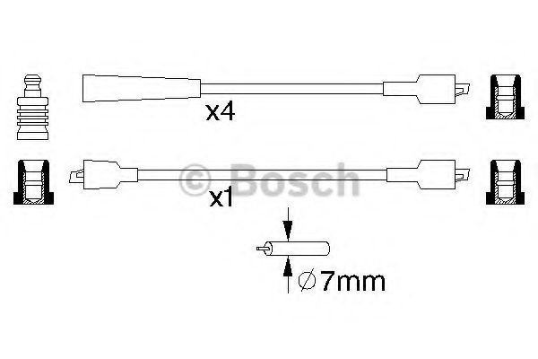 BOSCH - 0 986 356 862 - Провода В/В Opel Corsa 1.0 / 1.2 79-89