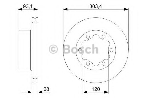 BOSCH - 0 986 479 296 - Тормозной диск (пр-во Bosch)