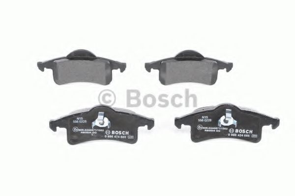 BOSCH - 0 986 424 665 - Гальмівні колодки дискові зад. Jeep Grand Cherokee 99-