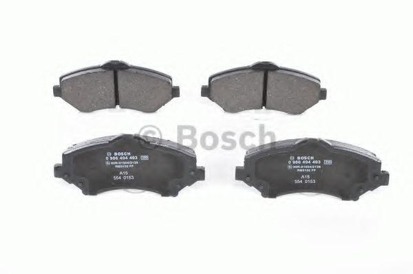 BOSCH - 0 986 494 493 - Гальмівні колодки перед. Dodge Nitro 4.0 V6, 2.8 CRD 08-/Jeep Cherokee 2.8 CRD 08-