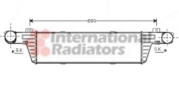 Радіатор інтеркулера MB  E (W210) 2.0/2.2D/2.7D 06.97-03.03