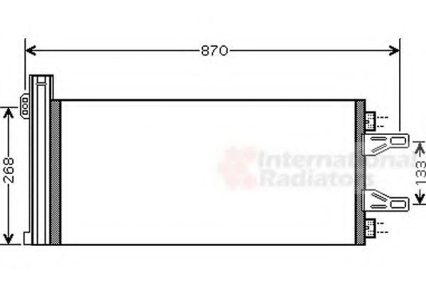 VAN WEZEL - 09005248 - Радіатор кондиціонера Citroen Jumper 2.2-3.0 HDI 06-