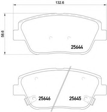 Гальмівні колодки дискові перед. (с-ма `Mando`) Hyundai Sonata 2.0/2.4 09-/Kia Optima 1.7CRdi 12-