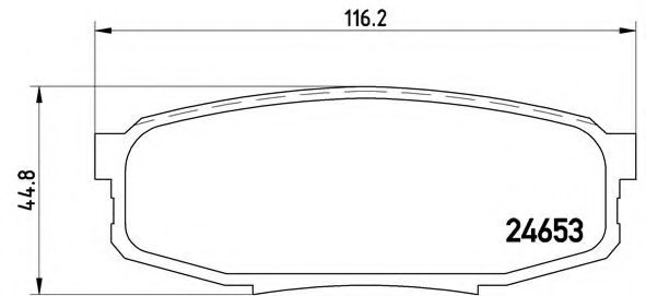 Гальмівні колодки дискові зад. Toyota Land Cruiser 4.5 D-4D/4.7 VVTi 01 07-