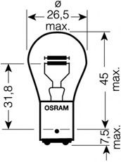 OSRAM - 7537 - Лампа 24V 21/5W P21/5W BAY15d