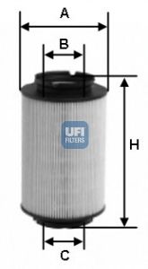UFI - 26.014.00 - Фільтр паливний VAG 1.9, 2.0 TDI 04- (вир-во UFI)