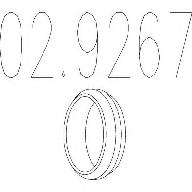 MTS - 02.9267 - Монтажное кольцо выхлопной системы ( D(внутр.) - 66,1 мм; D(наружн.) - 78,8 мм; Высота - 14 мм)