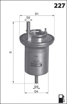 MECAFILTER - ELE6063 - Фільтр паливний VAG 1.2/1.4/2.0 (без регулятора тиску)