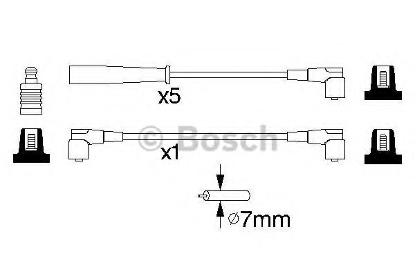 BOSCH - 0 986 356 753 - Комплект кабелів високовольтних