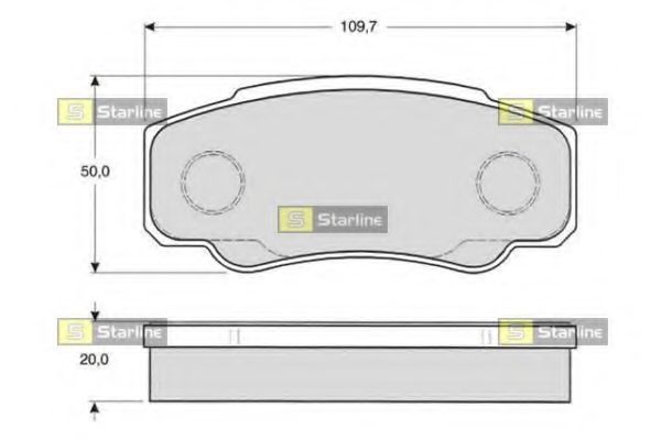 STARLINE - BD S841P - Колодки тормозные дисковые, к-кт.