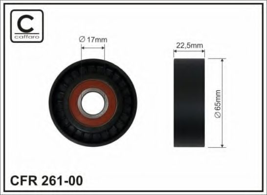 65x17x23 Ролик паска приводного DB A-class (W168) A 170 CDI (168.009, 168.109) -04