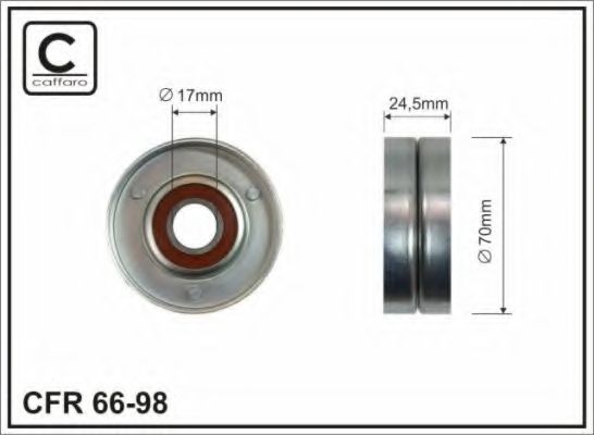 70x17x24 Ролик паска приводного Audi A3/Seat Toledo/Skoda Octavia/VW Golf 99-