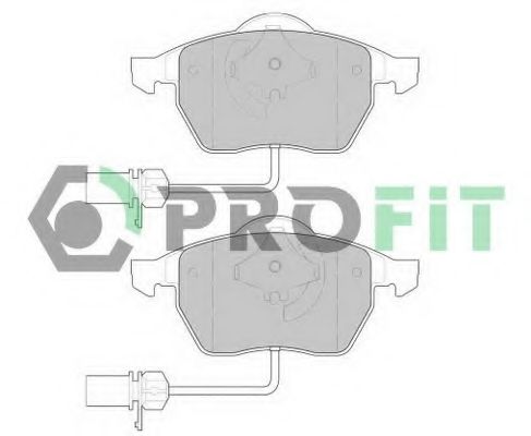 PROFIT - 5000-1323 - Гальмівні колодки дискові перед. Audi A6 1.8-2.8 97- VW Passat Skoda