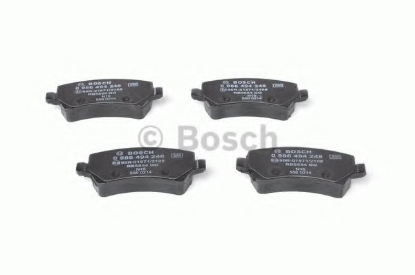 BOSCH - 0 986 494 248 - Гальмівнi колодки дискові зад. Ford Galaxy 1.8 CTDI, 2.0 CTDI 06-