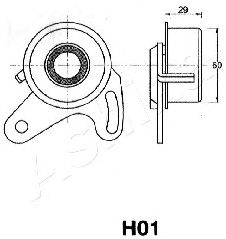 ASHIKA - 45-0H-001 - Устройство для натяжения ремня, ремень ГРМ (пр-во ASHIKA)