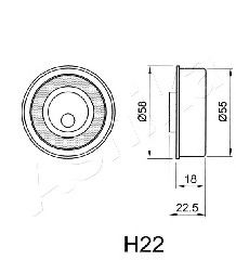 ASHIKA - 45-0H-022 - Ролик паска приводного Mitsubishi Eclips/Galant Hyundai 2.0/2.4GDI  95-