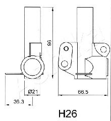 ASHIKA - 45-0H-026 - Ролик паска приводного Hyundai Sonata  2.0I,2.4I 98.06-, Santa Fe 2.0I 00.06-, Trajet 2.0I 00.01-,Kia Magentis 2.0I 02.09-