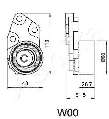 ASHIKA - 45-0W-000 - Натяжник паска приводного Daewoo Nexia, Espero, Lanos 1.5 16V 02.95-