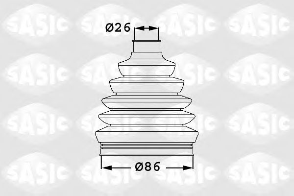 SASIC - 1906041 - Пильовик ШРКШ зовн. 25x86x112 Audi Q5, A4, A5 07-