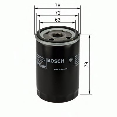 BOSCH - 0 451 103 370 - Фiльтр масляний Opel Astra G/Vectra/Zafira 1.4-1.8 16V