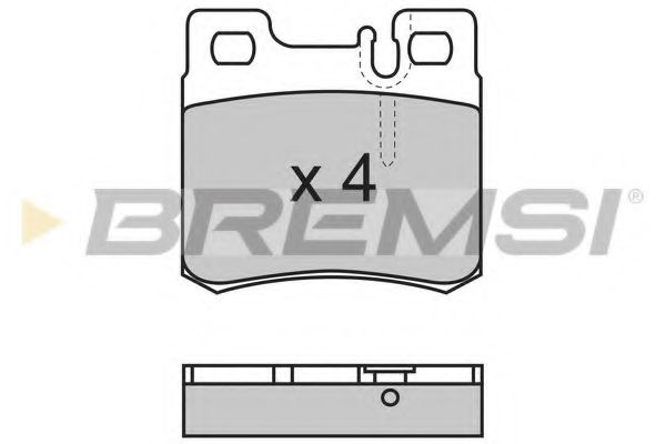 BREMSI - BP2495 - Тормозные колодки зад. W124/202/210 -96 (ATE)