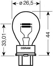 OSRAM - 3157 - Лампа 12V P27/7W 27/7W W2.5x16q (Type USA)