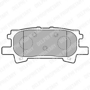 DELPHI - LP1820 - Гальмівні колодки дискові зад. Lexus RX 300/RX 400H 03-