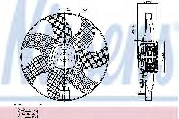 NISSENS - 85543 - Вентилятор радіатора