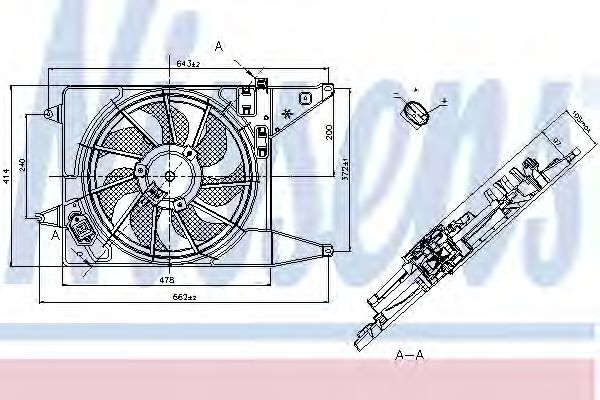 NISSENS - 85710 - Вентилятор радиатора RENAULT SANDERO, LOGAN (пр-во  Nissens)