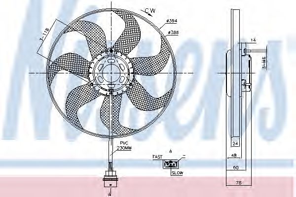 Вентилятор радіатора Skoda Fabia 1.2-1.9TDI 03-/VW Polo 1.9 TDI 01-