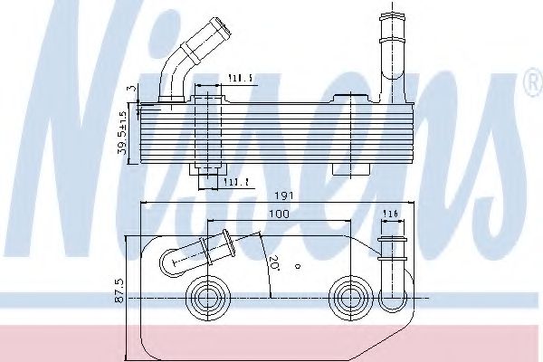 Радіатор масла  VW BORA, GOLF IV,POLO CLASSIC 1.0-2.8 11.95-12.10