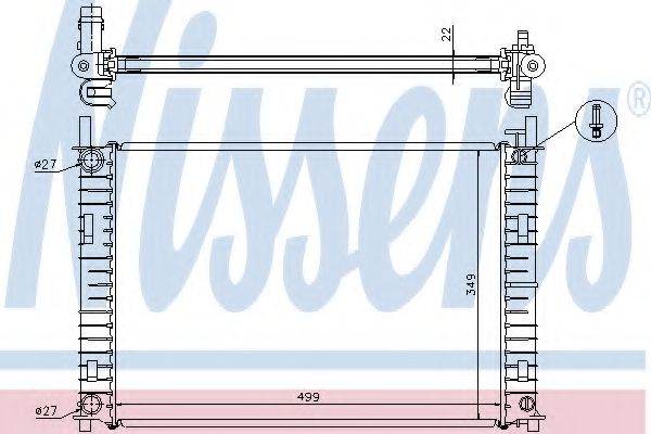 NISSENS - 62027A - Радиатор охлаждения FORD (пр-во Nissens)